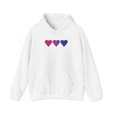 Bisexual Flag Hearts Hoodie: Pride LGBTQ+ Gradient Design