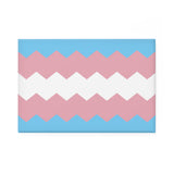 Transgender Pride Flag Magnet: Wavey Rectangle Button for Fridge