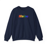 Maine Sweatshirt: Vibrant Pride Gradient Design