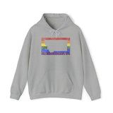 Montana Pride Flag Hoodie: Rainbow LGBTQ+ State Silhouette Distressed Hooded Sweatshirt
