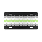Agender Flag Wavey Vanity License Plate: Sharp Design for Cars