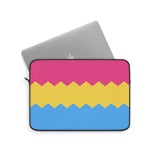 Pansexual Pride Flag Laptop Sleeve: Wavey Print Protective Case