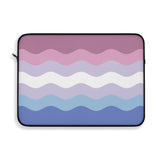 Bigender Pride Flag Laptop Sleeve: Ripple Print Protective Case