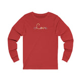 Demigender Love Script Long Sleeve T-Shirt: Subtly Elegant Pride Tee
