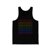 Kentucky LGBTQ+ Pride Flag, Faded Black Tank-Top