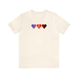Polyamory Flag Hearts T-Shirt: Pride LGBTQ+ Gradient Design