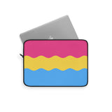 Pansexual Pride Flag Laptop Sleeve: Ripple Print Protective Case