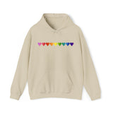 Gilbert Baker Pride Flag Hearts Hoodie: Pride LGBTQ+ Gradient Design