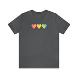 Pansexual Flag Hearts T-Shirt: Pride LGBTQ+ Gradient Design