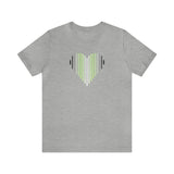 Agender Heart Lines T-Shirt: Pride Gradient Tee