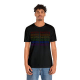 North Dakota LGBTQ+ Pride Flag, Faded Black T-Shirt