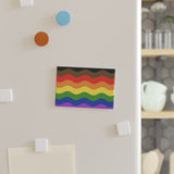Philadelphia Pride Flag Magnet: Ripple Rectangle Button for Fridge