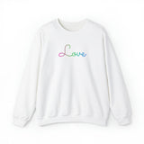 Polysexual Love Script Sweatshirt: Subtly Elegant Pride Sweater