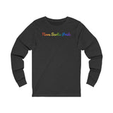 Nova Scotia Pride Long Sleeve Tee: Flowing Cursive Design with LGBTQ+ Gradient