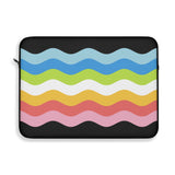 Queer Pride Flag Laptop Sleeve: Ripple Print Protective Case