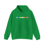 Queer Flag Hearts Hoodie: Pride LGBTQ+ Gradient Design