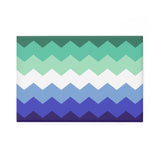 Gay Pride Flag Magnet: Wavey Rectangle Button for Fridge