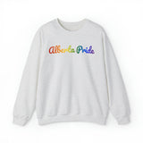 Alberta Pride Sweatshirt: Flowing Cursive Design with LGBTQ+ Gradient