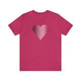 Asexual Heart Lines T-Shirt: Pride Gradient Tee