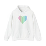 Polysexual Heart Lines Hoodie: Pride Gradient Sweater