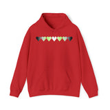 Agender Flag Hearts Hoodie: Pride LGBTQ+ Gradient Design