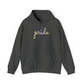 Pangender Pride Hoodie: Flowing Cursive 'Pride' in Gradient Hues