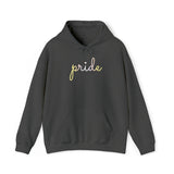 Pangender Pride Hoodie: Flowing Cursive 'Pride' in Gradient Hues