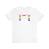 Oregon Pride Flag Tee: Rainbow LGBTQ+ State Silhouette Distressed Shirt