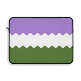 Genderqueer Pride Flag Laptop Sleeve: Wavey Print Protective Case