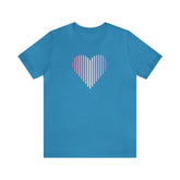 Bigender Heart Lines T-Shirt: Pride Gradient Tee