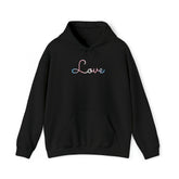 Transgender Love Script Hoodie: Subtly Elegant Pride Sweatshirt