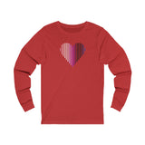 Genderfluid Heart Lines Long Sleeve T-Shirt: Pride Gradient Tee