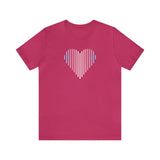 Transgender Heart Lines T-Shirt: Pride Gradient Tee