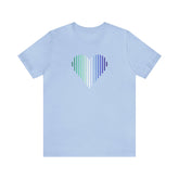 Gay Heart Lines T-Shirt: Pride Gradient Tee