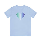 Gay Heart Lines T-Shirt: Pride Gradient Tee