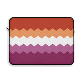 Lesbian Pride Flag Laptop Sleeve: Wavey Print Protective Case