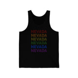 Nevada LGBTQ+ Pride Flag, Faded Black Tank-Top