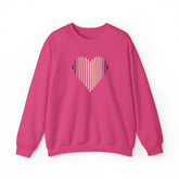 Agender Heart Lines Sweater: Pride Gradient Sweatshirt