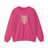 Agender Heart Lines Sweater: Pride Gradient Sweatshirt