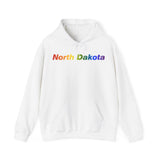 North Dakota Hoodie: Vibrant Pride Gradient Design