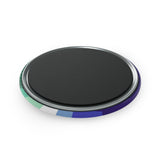 Gay Pride Flag Magnet: Wavey Round Button for Fridge