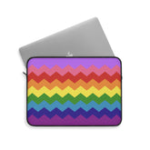 Gilbert Baker Pride Flag Laptop Sleeve: Wavey Print Protective Case