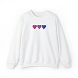 Bisexual Flag Hearts Sweatshirt: Pride LGBTQ+ Gradient Design