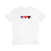 Polyamory Flag Hearts T-Shirt: Pride LGBTQ+ Gradient Design