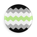 Agender Pride Flag Magnet: Wavey Round Button for Fridge