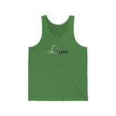 Genderfluid Love Script Tank: Subtly Elegant Pride Tank-Top