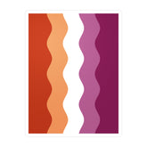 Lesbian Pride Flag Ripple Decal: Wavey Pride Sticker