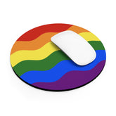 Pride Flag Ripple Mousepad: Wavey Design for Desk