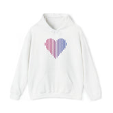 Bisexual Heart Lines Hoodie: Pride Gradient Sweater