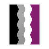 Asexual Flag Ripple Decal: Wavey Pride Sticker